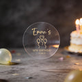 Transparent Clear sticker with gold foil text 