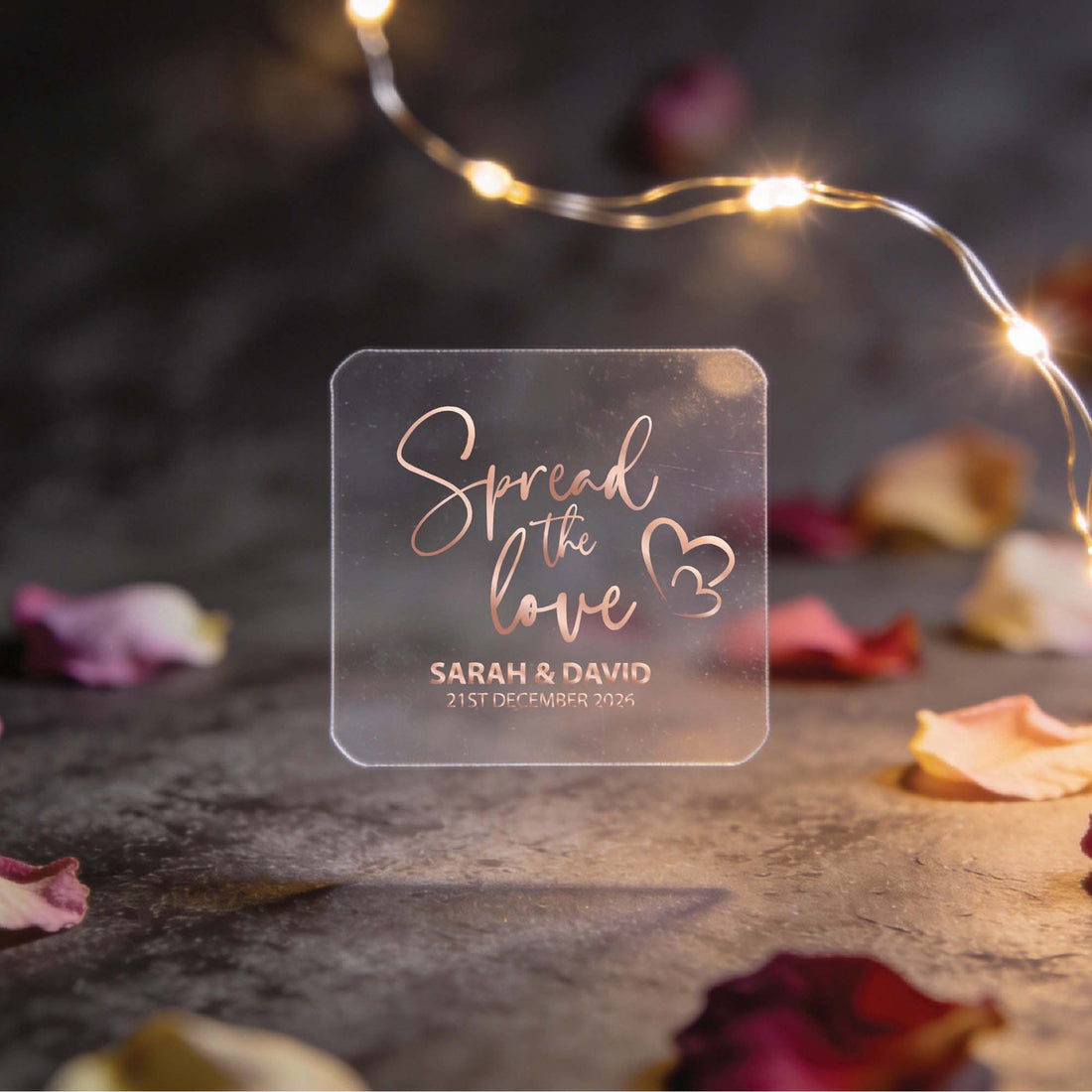 Custom Square Foil "Spread the Love" Sticker