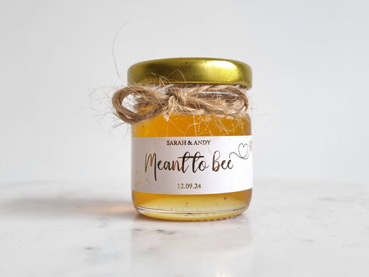 Mini Glass Jars with Foil Labels