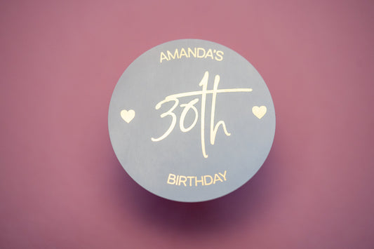 Personalised Milestone Age Birthday Metallic Foil Stickers