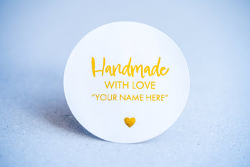 "Handmade with Love" Foil Stickers