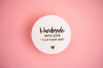 "Handmade with Love" Foil Stickers