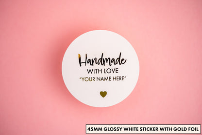 "Handmade with Love" Foil Stickers