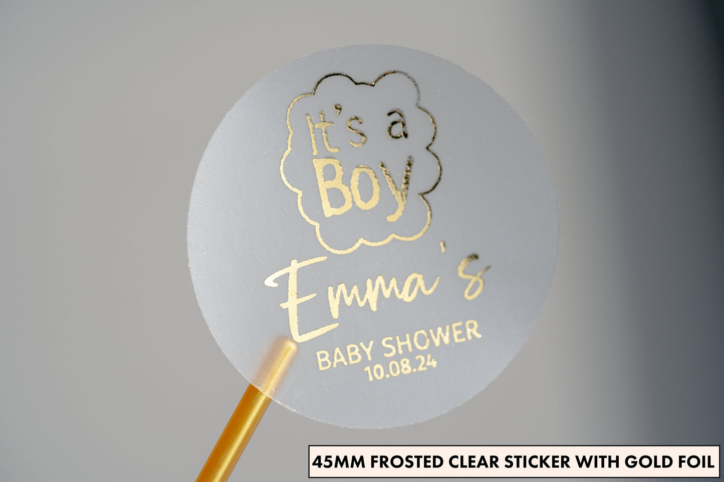 "It's a Boy" Baby Shower Foil Stickers