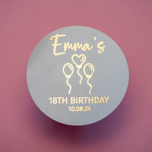 Birthday Balloons Metallic Foil Stickers