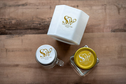 White Personalised Monogram Sticker