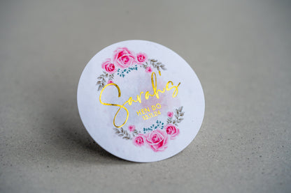 Floral Hen Party Foil Custom Stickers