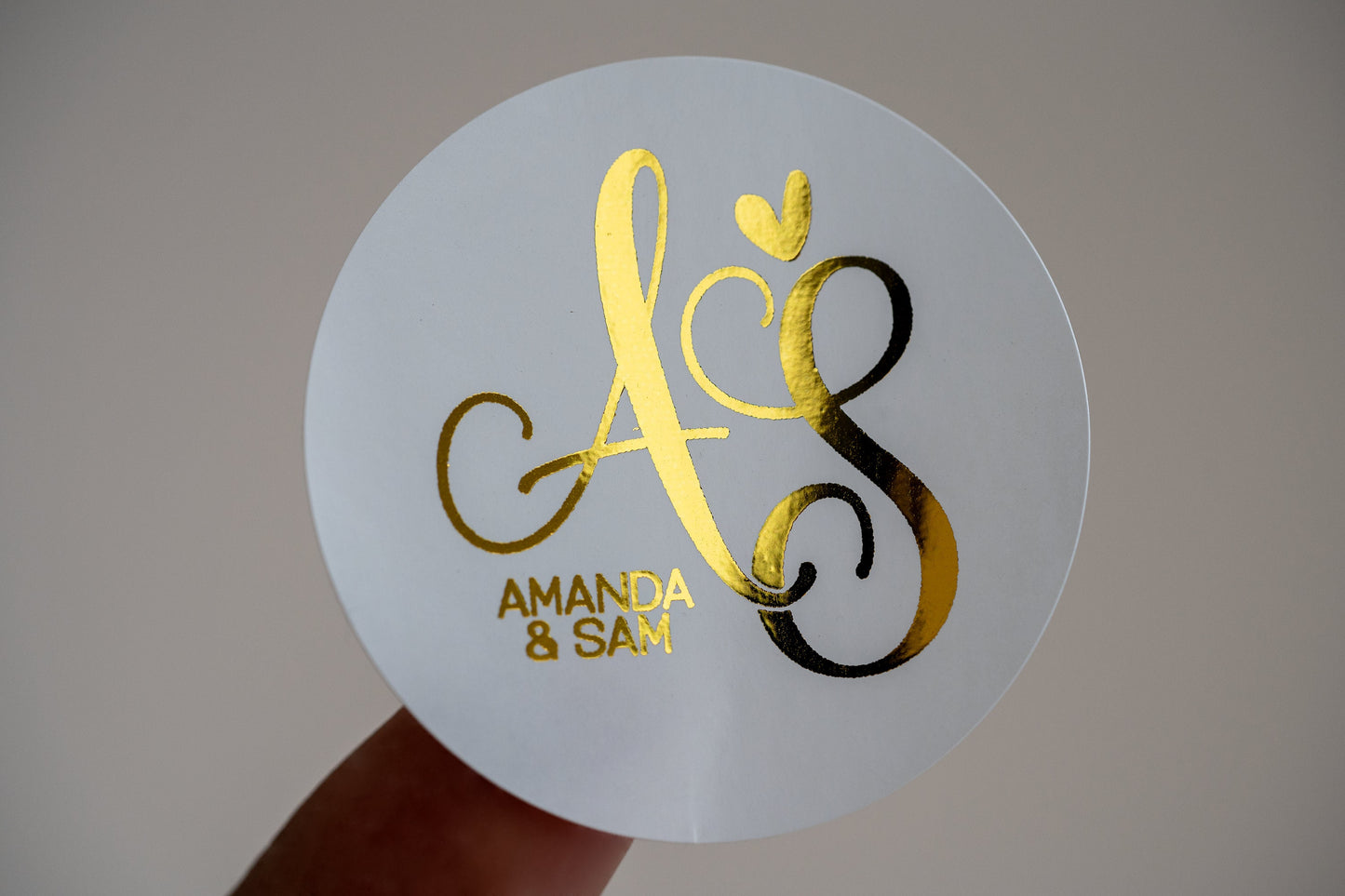Foil Custom Wedding Monogram Stickers