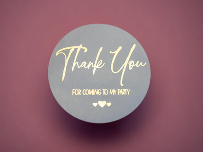 Thank You Metallic Foil Stickers