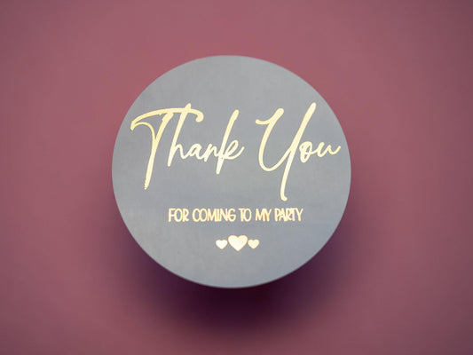 Thank You Metallic Foil Stickers