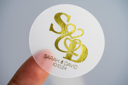 Custom Wedding Monogram Stickers