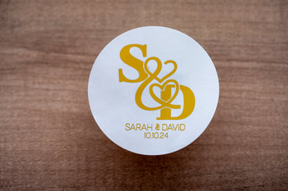 Custom Wedding Monogram Stickers