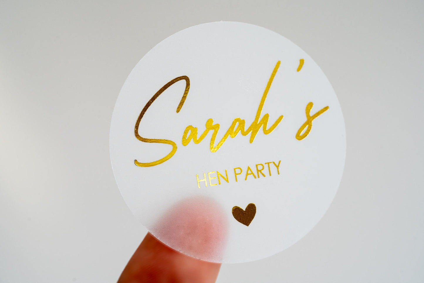 Hen Party Foil Custom Stickers