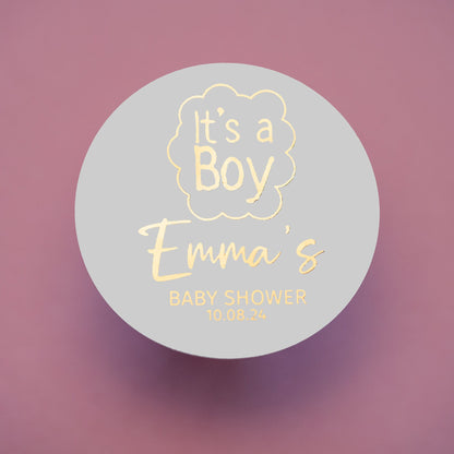 "It's a Boy" Baby Shower Foil Stickers