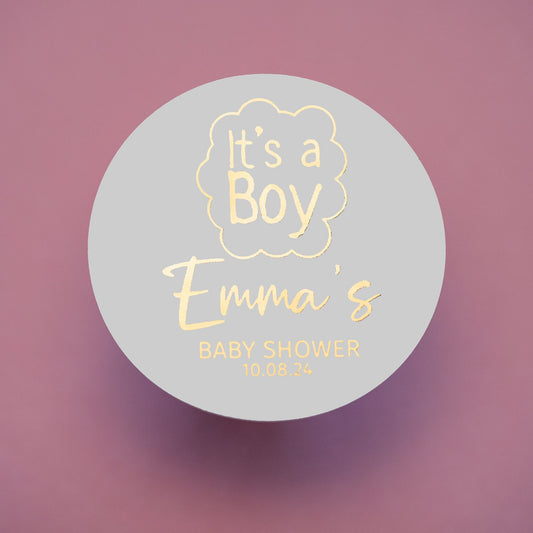 "It's a Boy" Baby Shower Foil Stickers