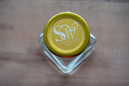White Personalised Monogram Sticker