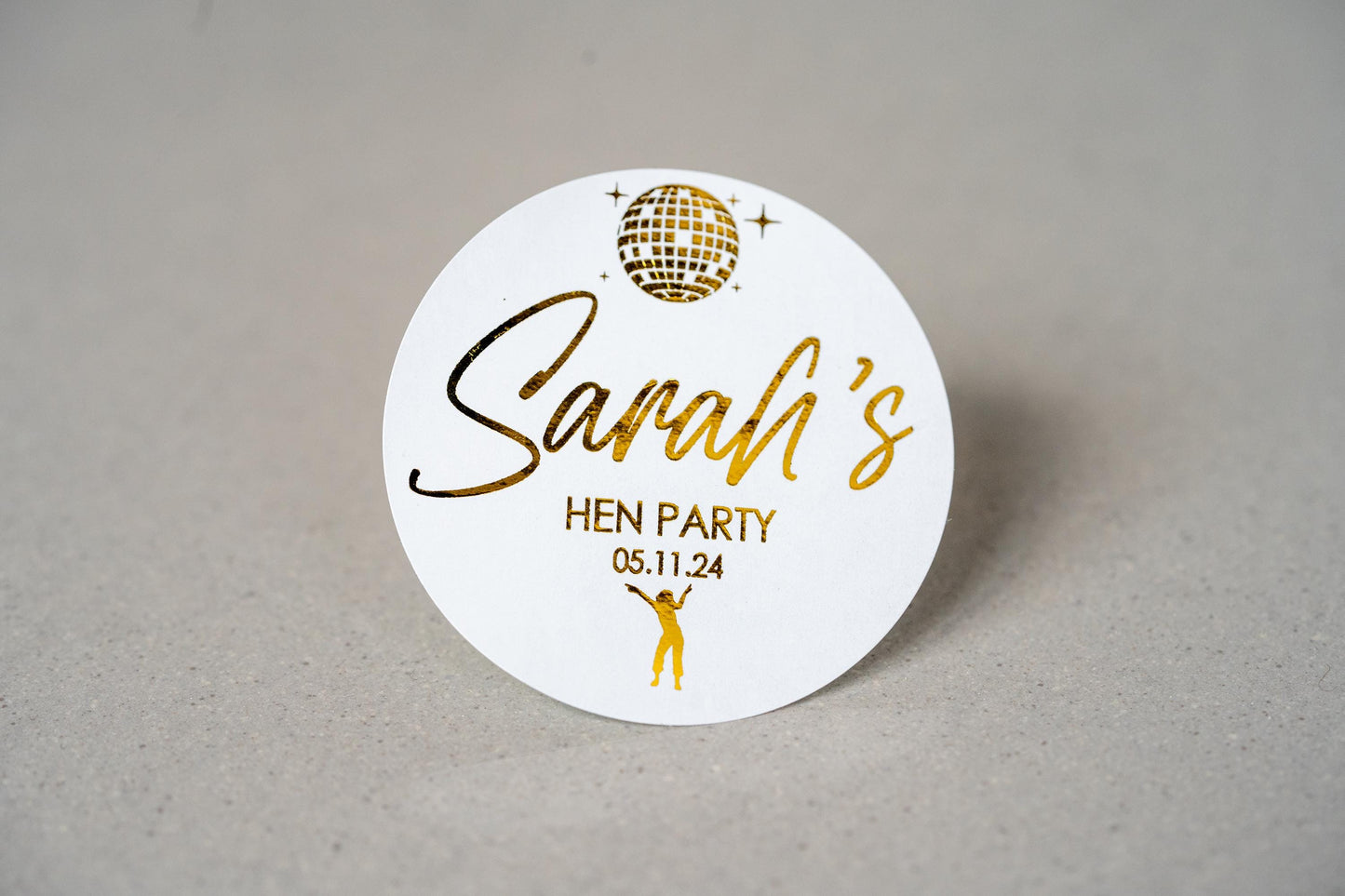 Hen Party Disco Theme Foil Stickers
