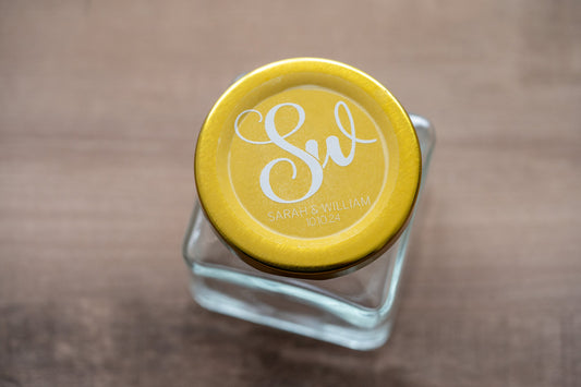 White Personalised Monogram Stickers