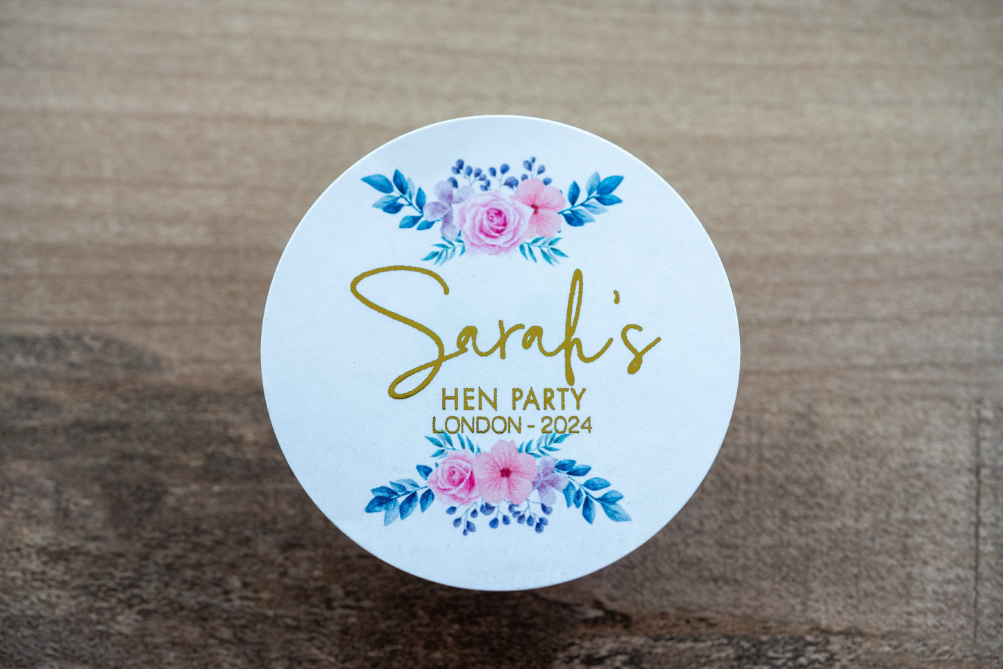 Hen Party Floral Foil Custom Stickers