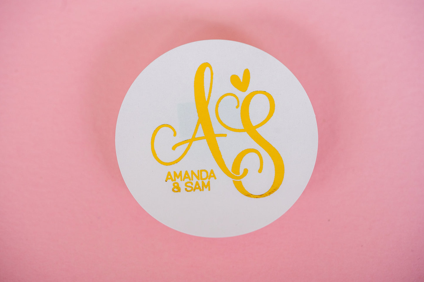 Foil Custom Wedding Monogram Stickers