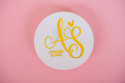 Foil Custom Wedding Monogram Stickers