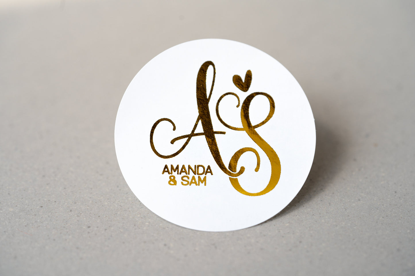 Foil Custom Wedding Monogram Stickers