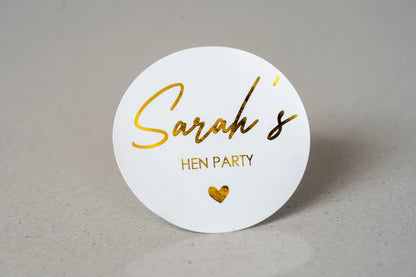 Hen Party Foil Custom Stickers