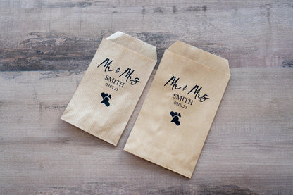 Mr & Mrs Foil Confetti Bags