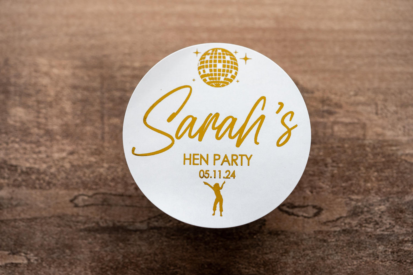 Hen Party Disco Theme Foil Stickers
