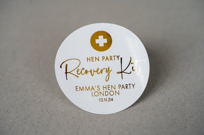 "Recovery Kit" Hen Party Foil Stickers