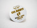 Our elegant baby shower sticker features a gold embossed design with a charming bow on top, "Oh Baby" in the centre, and adorable baby footprints underneath. Personalize with the mother-to-be's name and date for a perfect touch