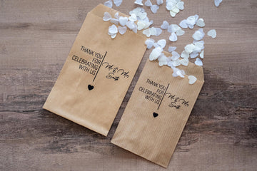 "Thank You" Wedding Confetti Bags