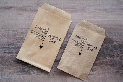 "Thank You" Wedding Confetti Bags