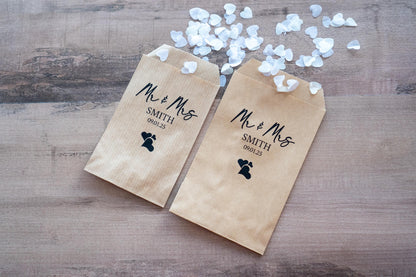 Mr & Mrs Foil Confetti Bags