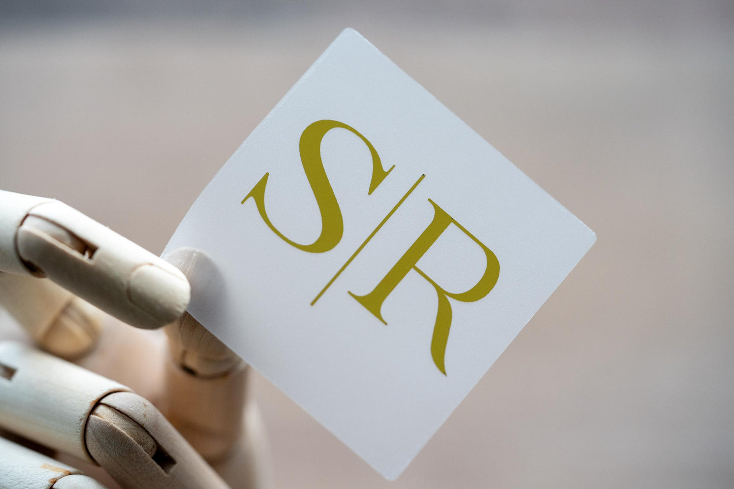 Custom Square Foil Monogram Wedding Stickers