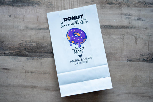 White Donut Party Bags