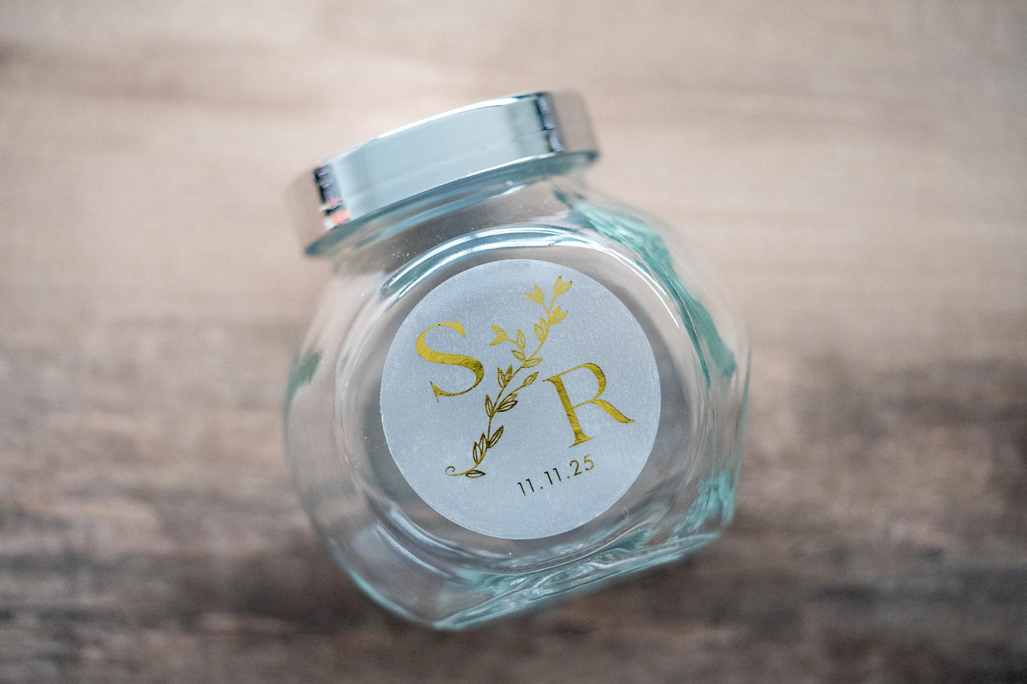 Personalised Foil Wedding Monogram Stickers