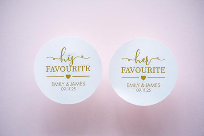 Wedding Favour Stickers with Glassine Bag