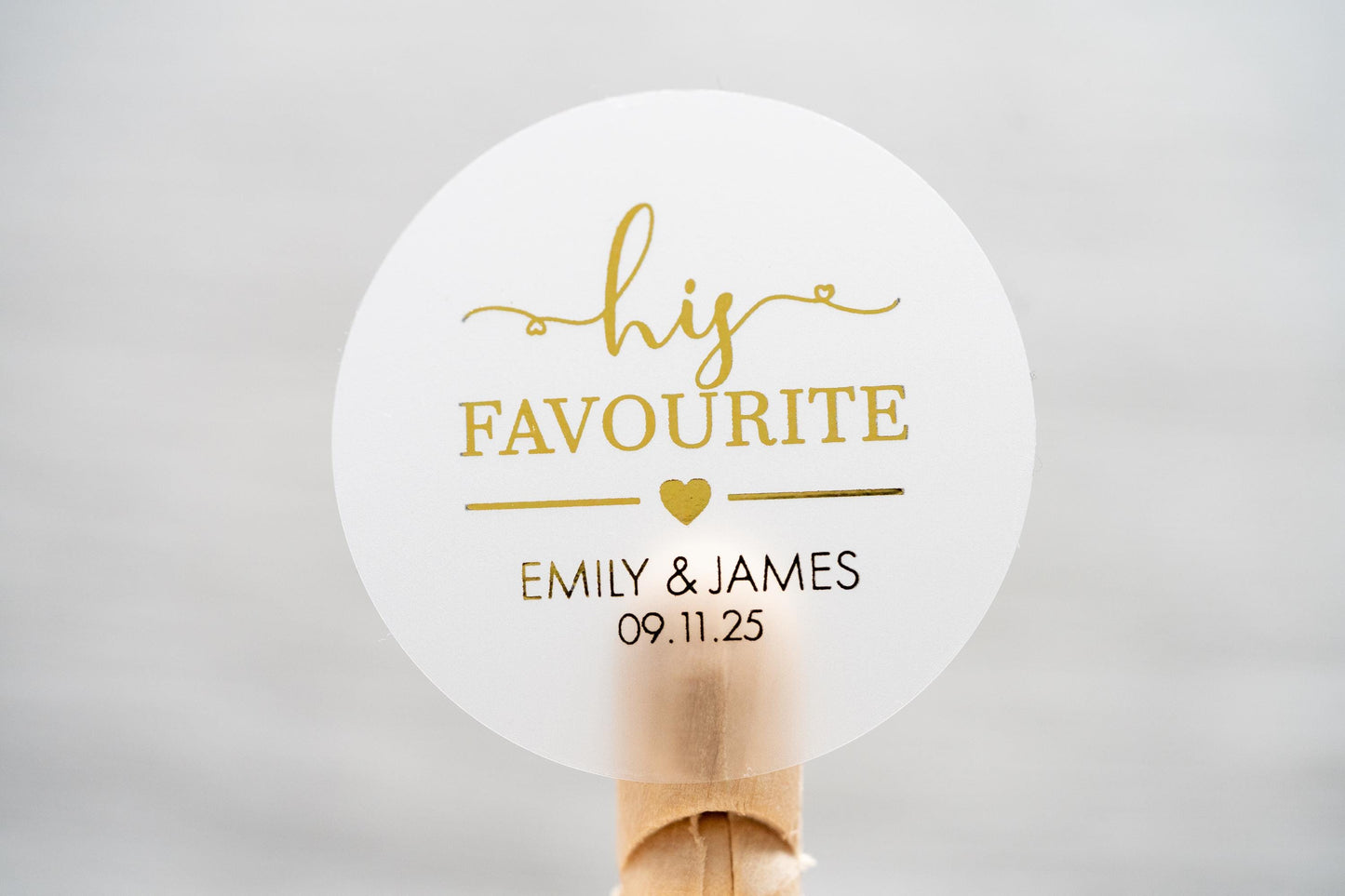 Wedding Favour Stickers with Glassine Bag