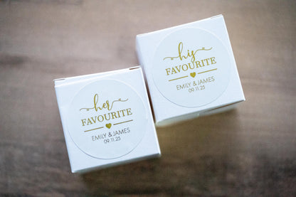 Wedding Favour Stickers with Glassine Bag
