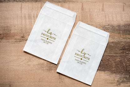 Wedding Favour Stickers with Glassine Bag