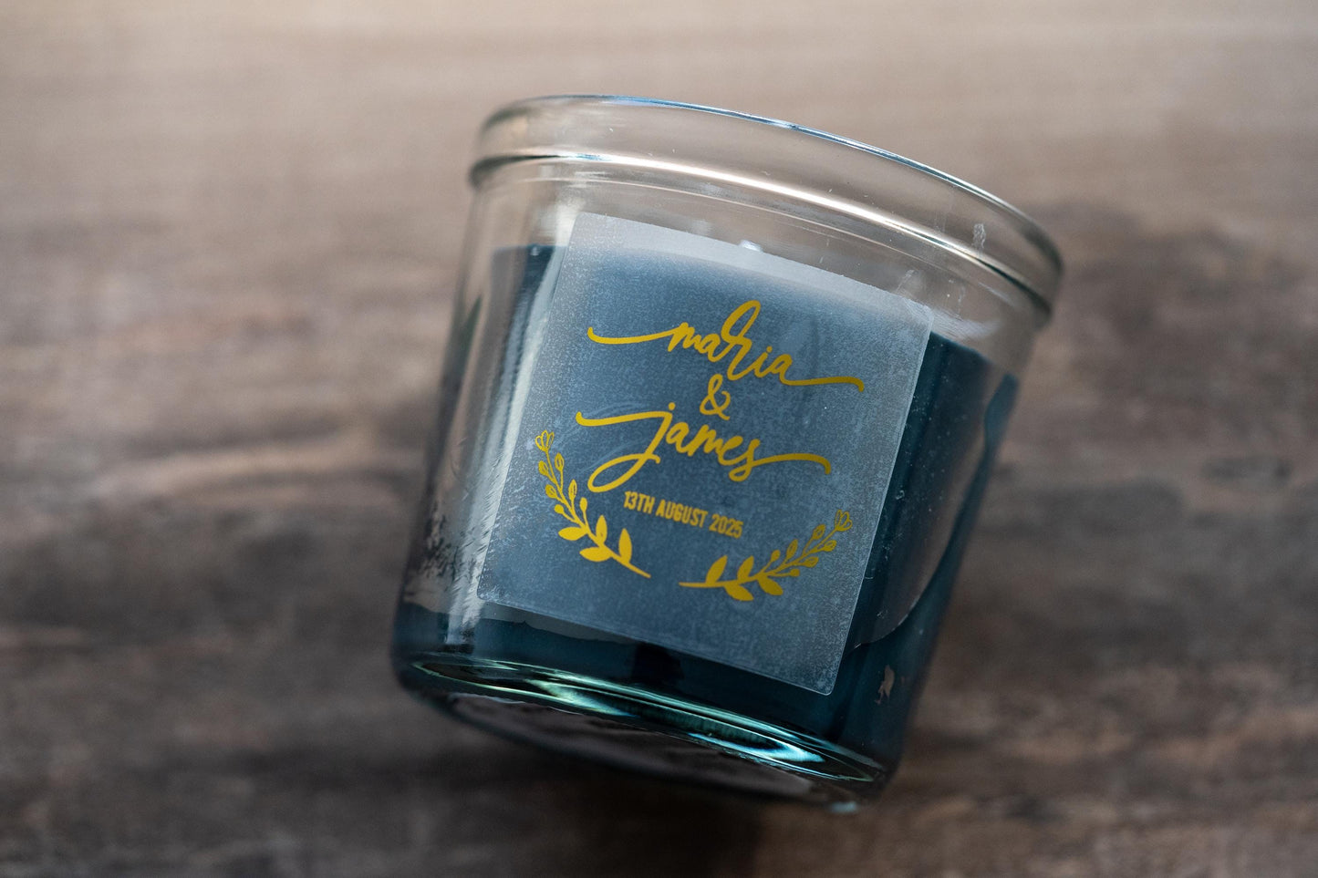 Custom Square Foil Wedding Stickers