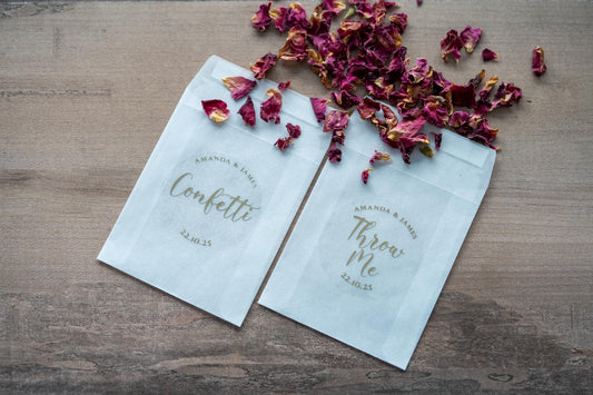 Custom Foil Glassine Confetti Bags