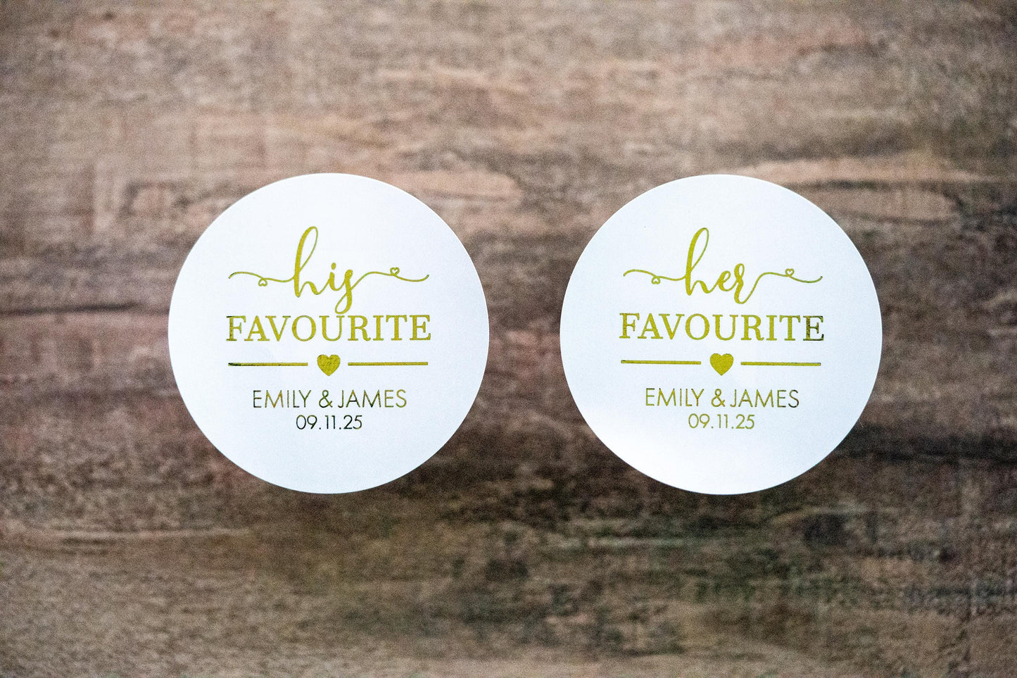 Wedding Favour Stickers with Glassine Bag