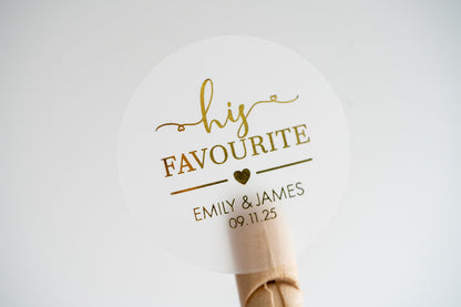 Wedding Favour Stickers with Glassine Bag