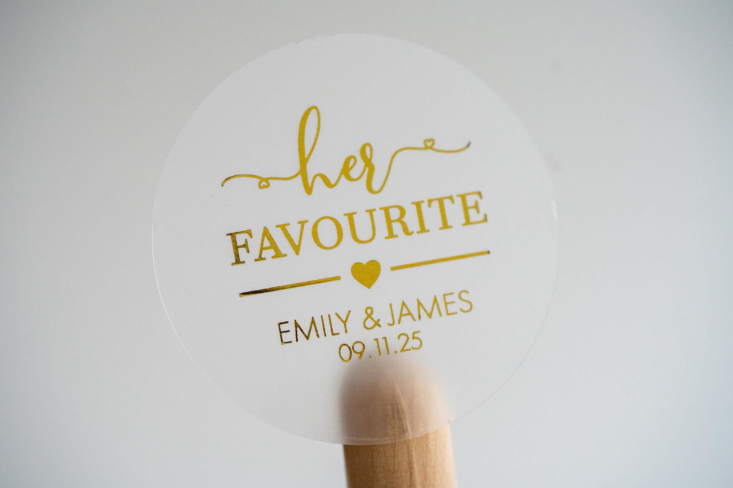 Wedding Favour Stickers with Glassine Bag