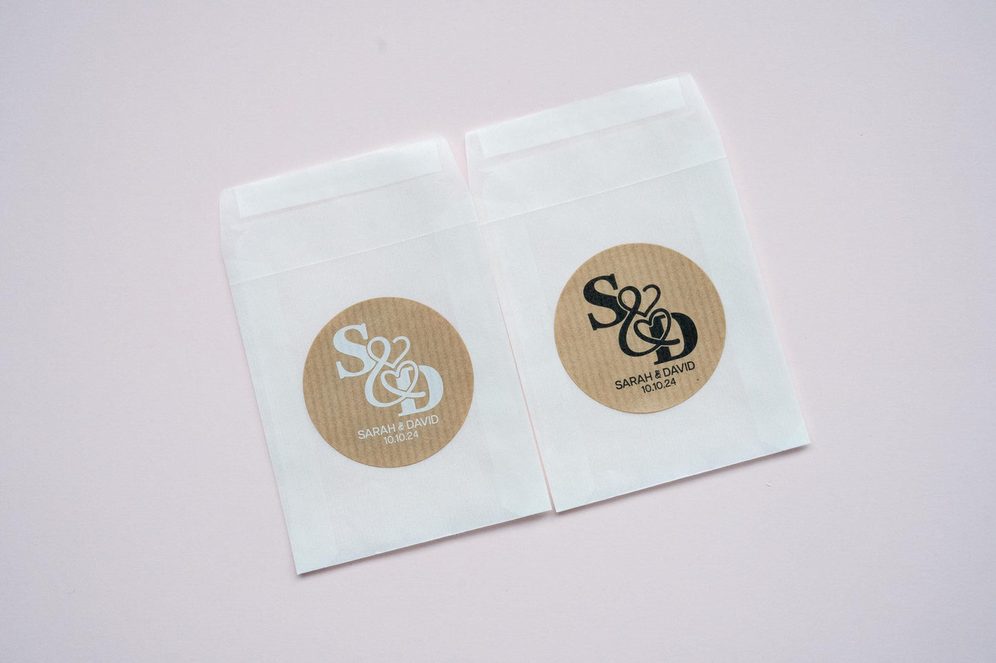 Personalised Kraft Monogram Stickers