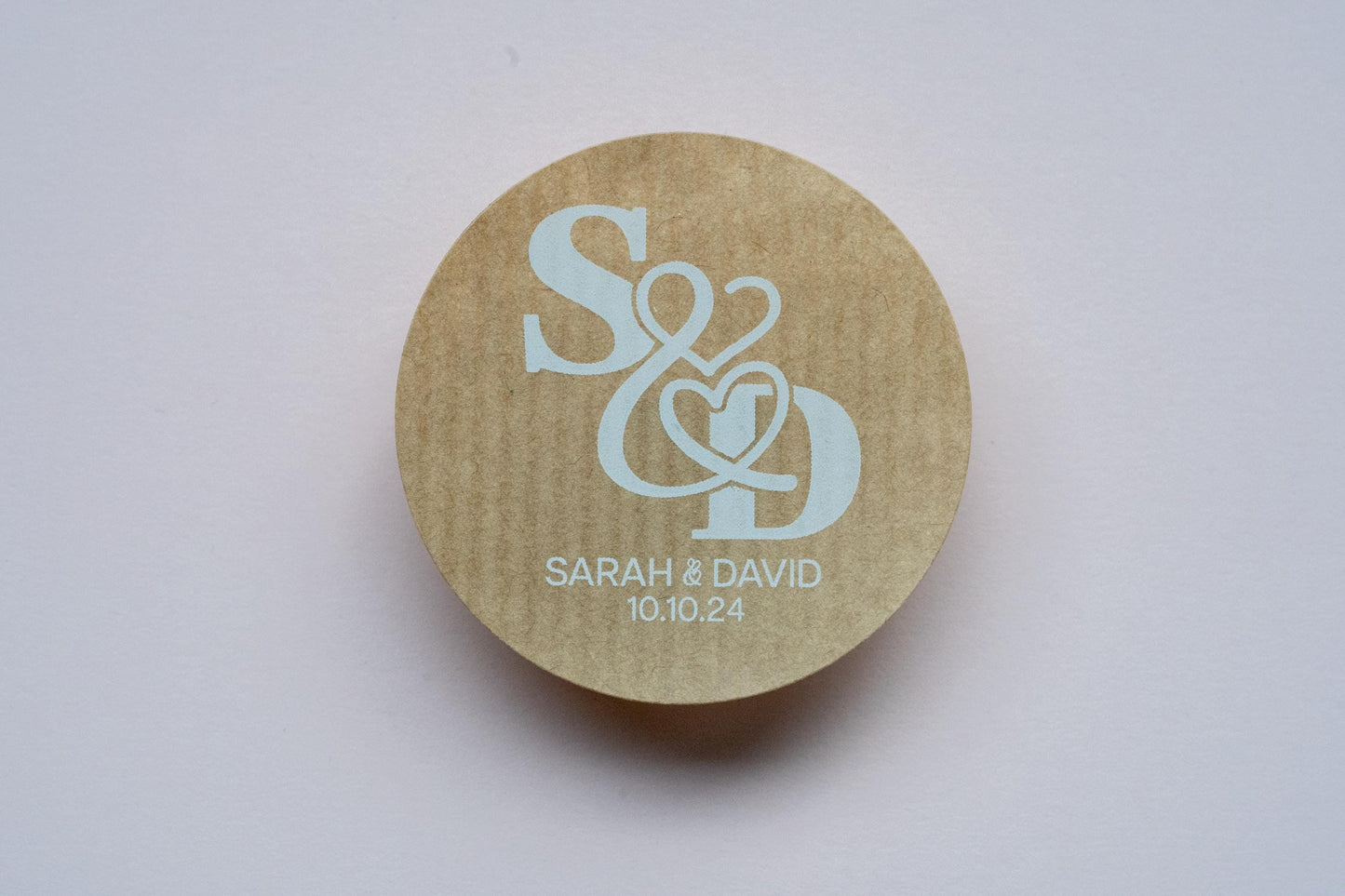 Personalised Kraft Monogram Stickers