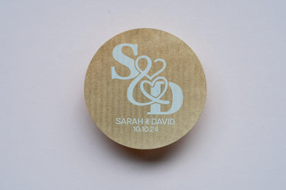 Personalised Kraft Monogram Stickers