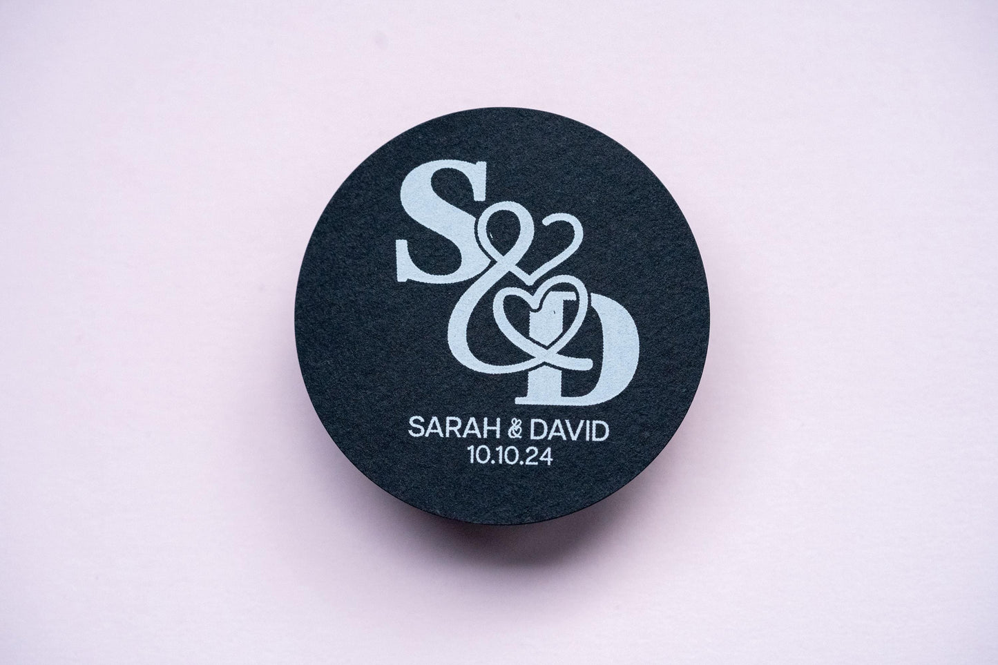 Personalised Black Monogram Stickers